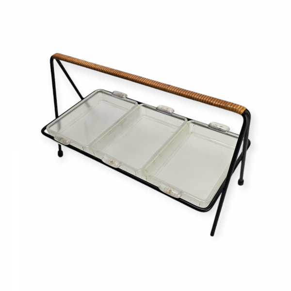 Vintage serverings stativ med 3 skåler. - Image 2