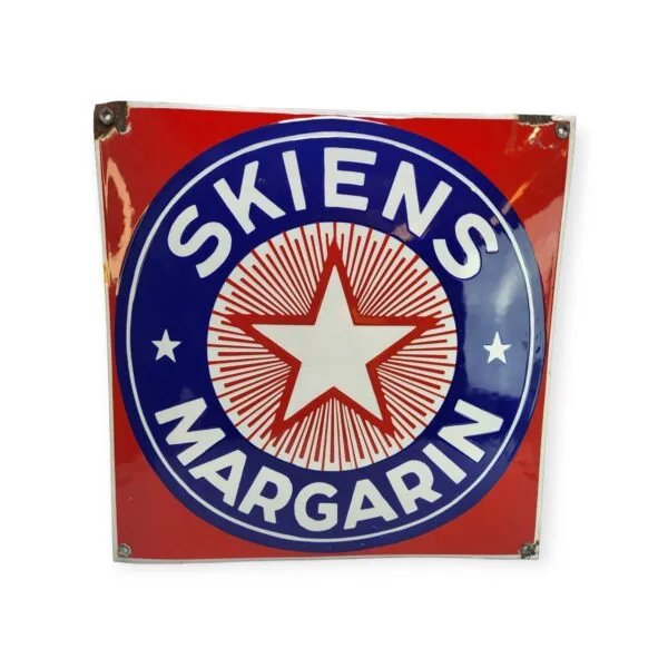 Stort emaljeskilt fra Skien Margarin