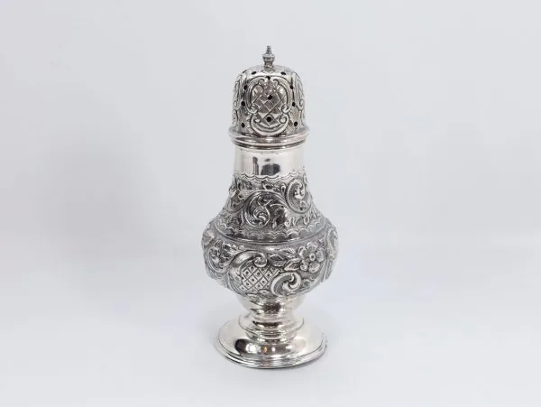 Sterling sølv sukkerdryss – Birmingham (UK), ca. 1919/1944, antikk/vintage, 16,3 cm