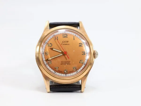 G.O.W. 17 Jewels armbåndsur – vintage sveitsisk herreklokke 35 mm - Image 4