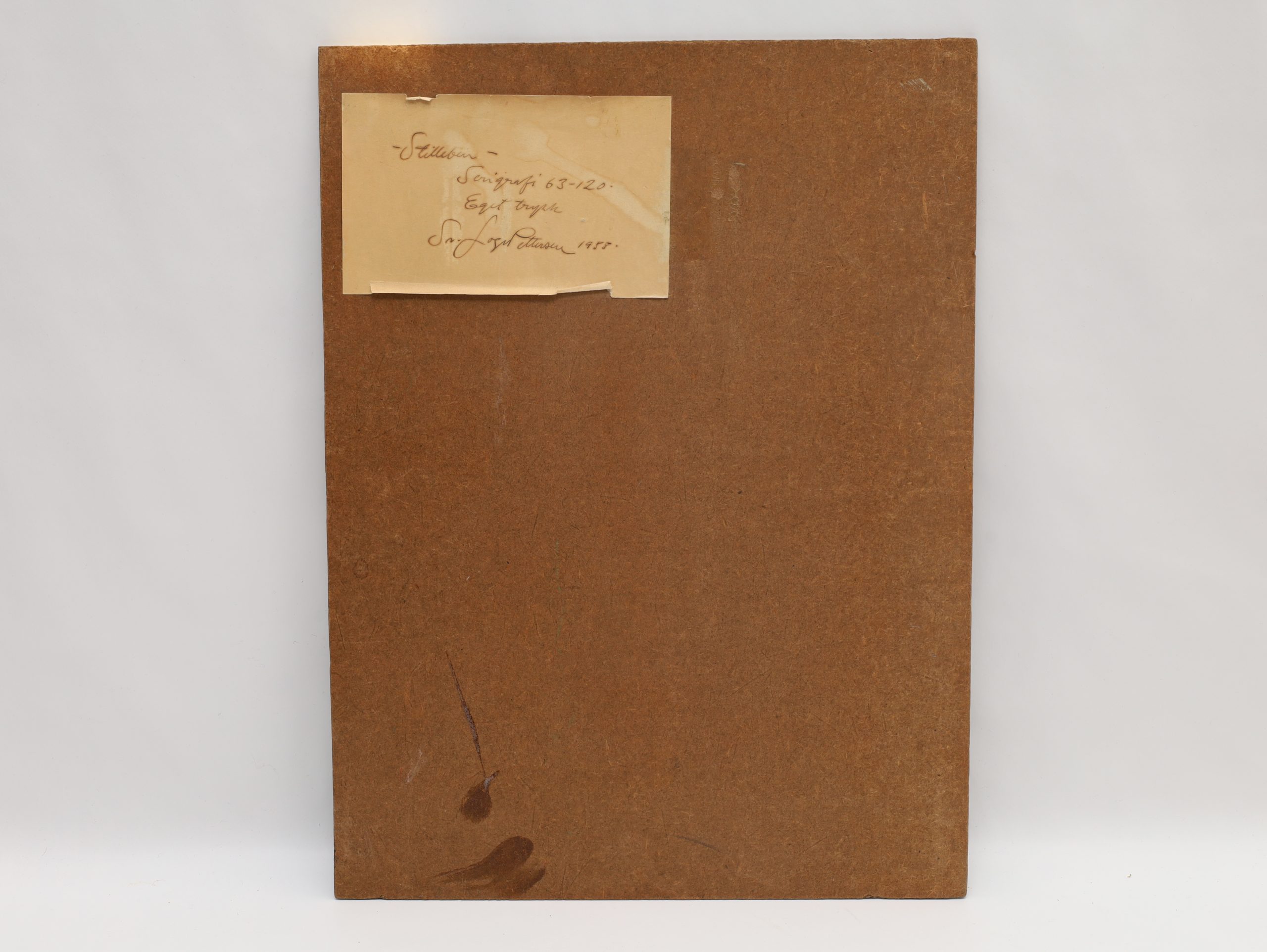 Sverre Lofthus Pettersen – «Stilleben» 1958 – malt på plate – 39,7 × 30 cm - Image 3