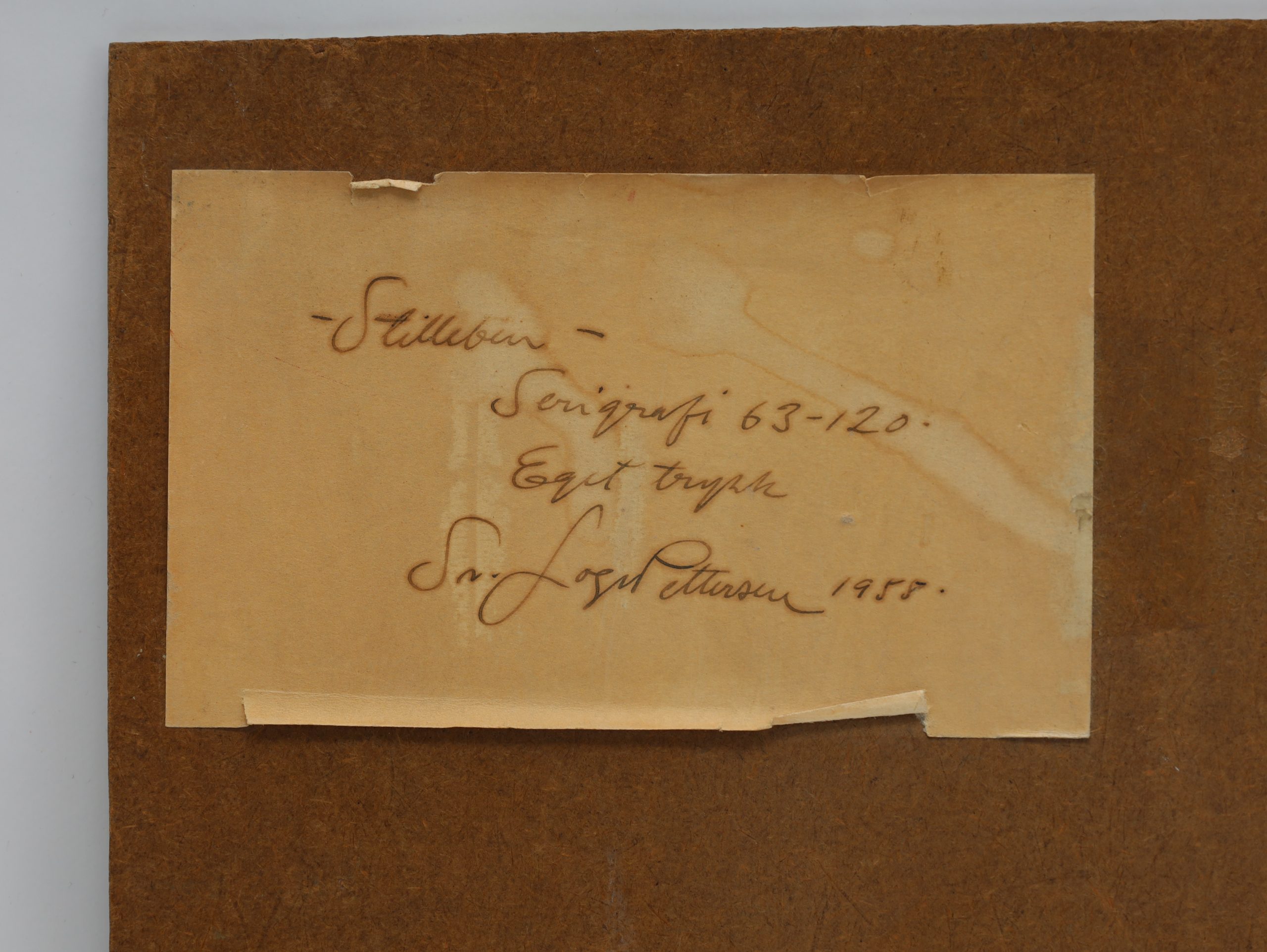 Sverre Lofthus Pettersen – «Stilleben» 1958 – malt på plate – 39,7 × 30 cm - Image 4