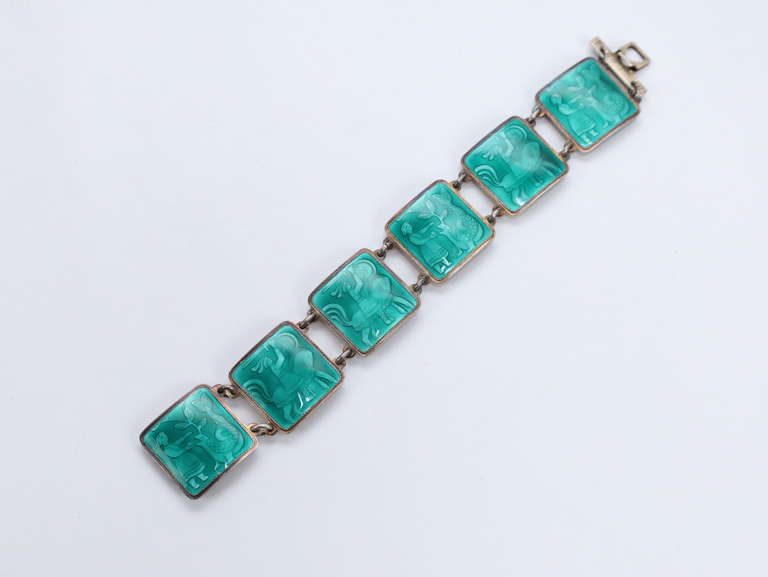 David Andersen – Sølv/Emalje Armbånd 19 cm - Image 5