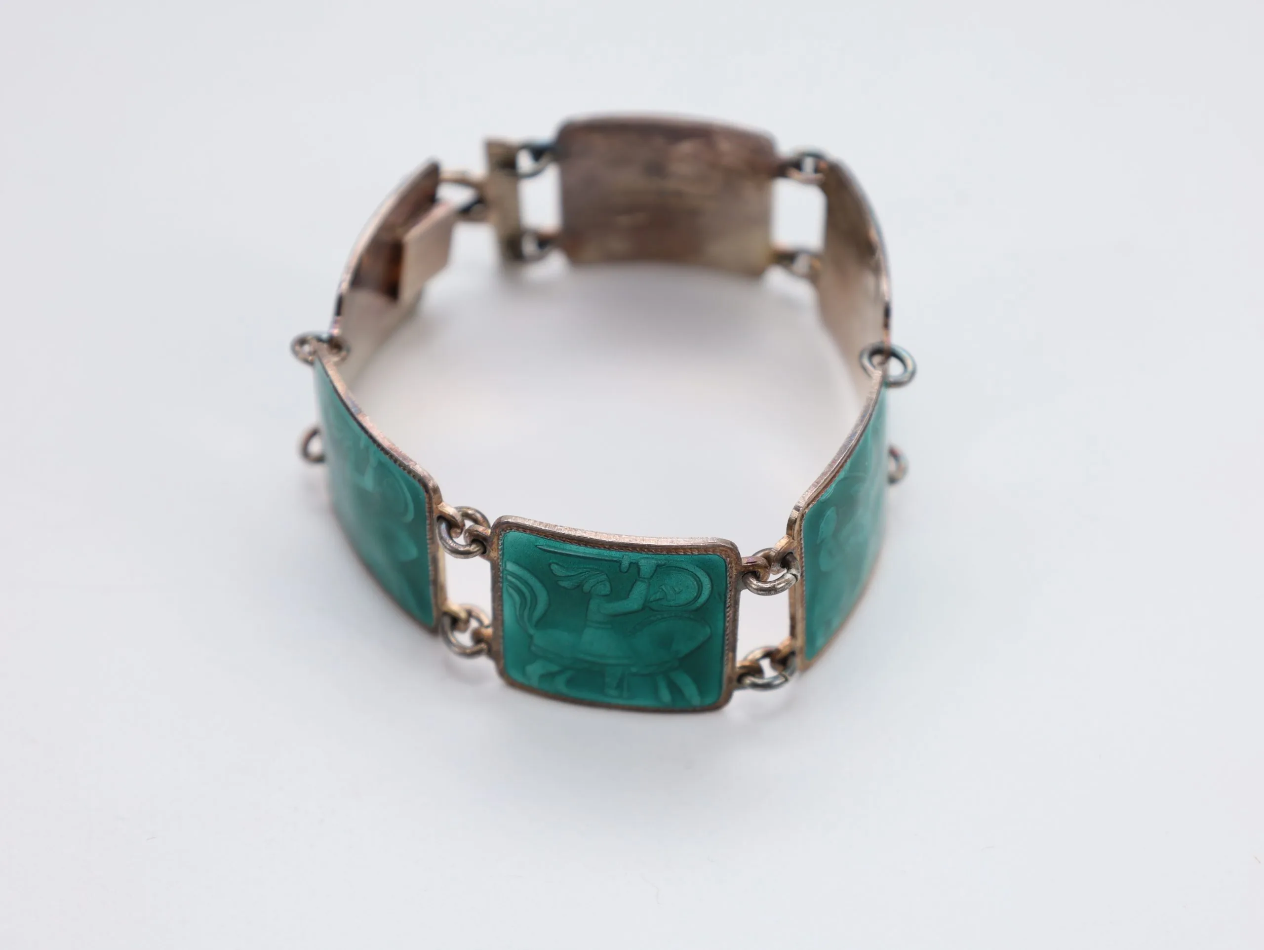David Andersen – Sølv/Emalje Armbånd 19 cm - Image 2