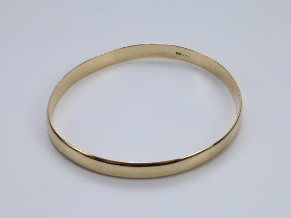 Armring i gult gull 585 / 14 karat – diameter 6,1 x 6,5 cm - Image 2