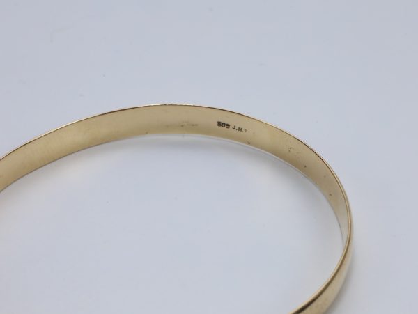 Armring i gult gull 585 / 14 karat – diameter 6,1 x 6,5 cm - Image 3