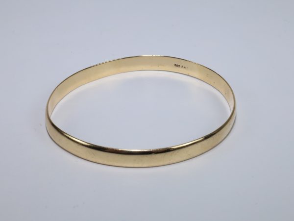 Armring i gult gull 585 / 14 karat – diameter 6,1 x 6,5 cm - Image 5