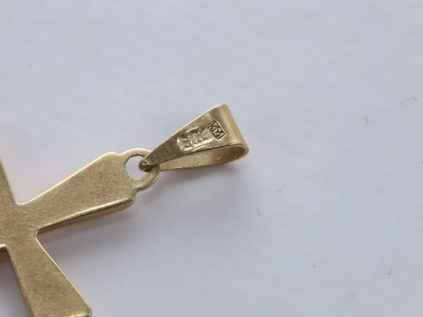 Korsanheng i 585 gull – klassisk design, 19 × 32 mm - Image 5
