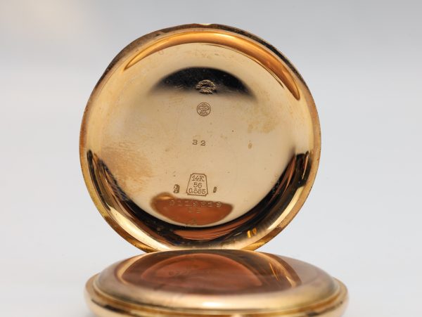 Antikt lommeur i 14 karat gull – elegant mekanisk urverk, diameter 52 mm - Image 4