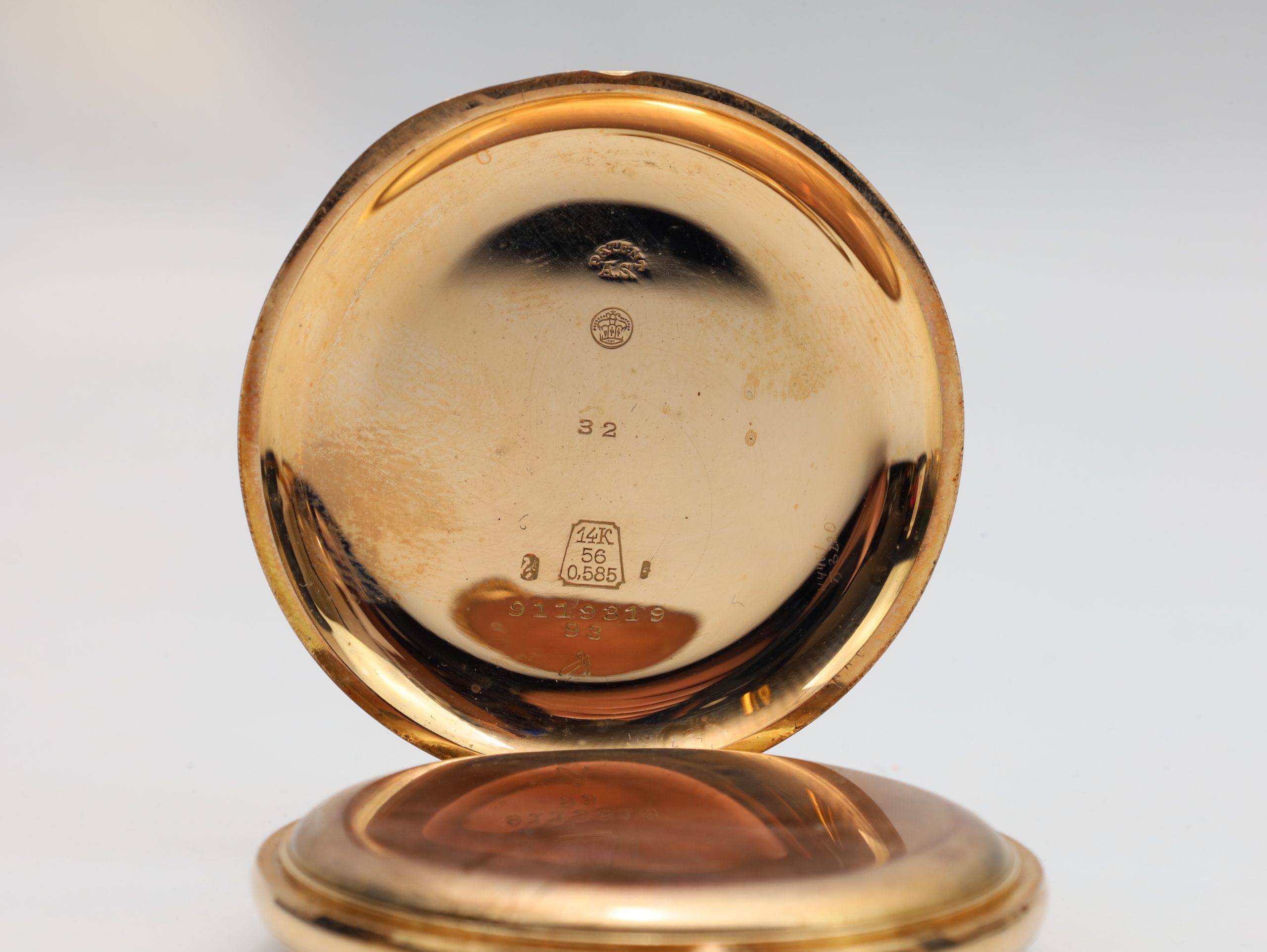 Antikt lommeur i 14 karat gull – elegant mekanisk urverk, diameter 52 mm - Image 4